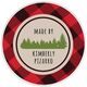 Buffalo Plaid Round Gift Stickers Image 2 of 2